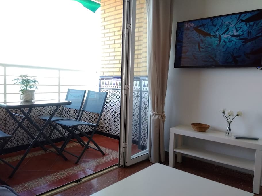 Salón y terraza