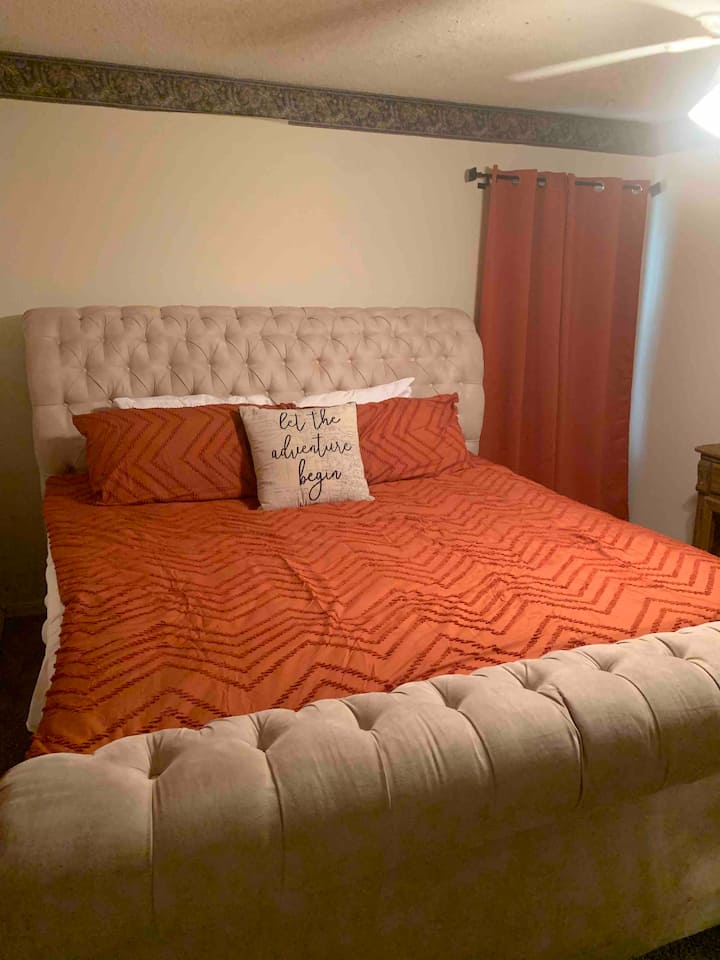 King Size Bed in Guest Room. 