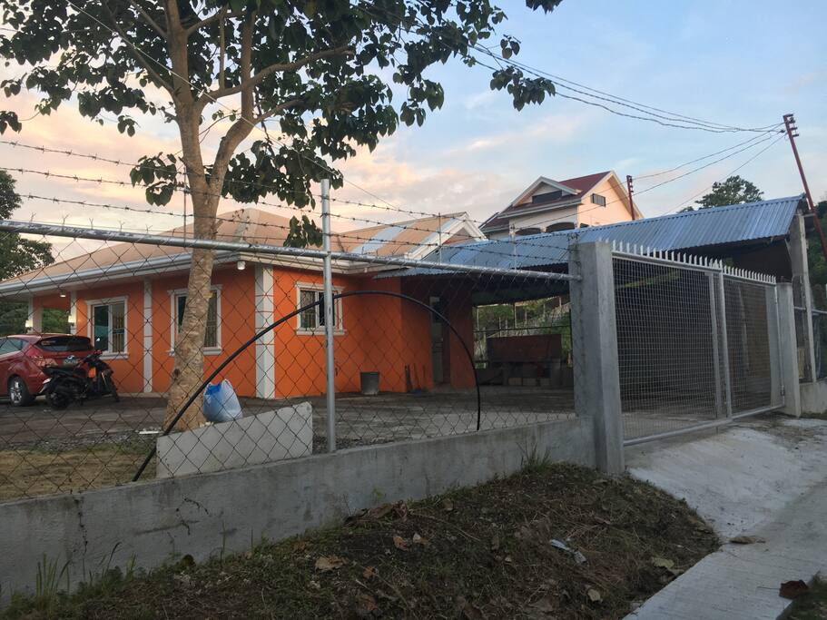 Fence and a big garage