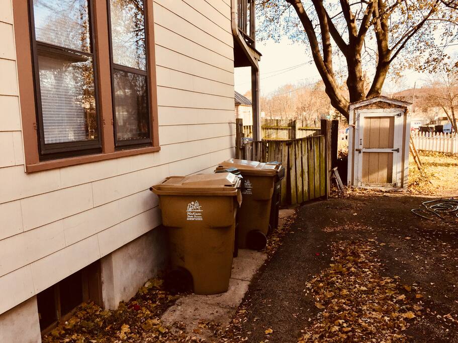 Walk along the side of the house to your own private entrace