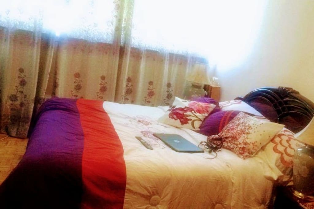 The private room with a queen bed. so relax and feel at home!