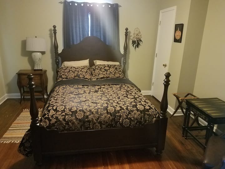 The LOLA room featuring a Martha Stewart bed and accents from around the world...