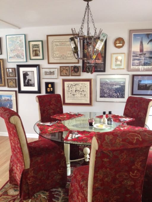 Dining area can handle 6 people