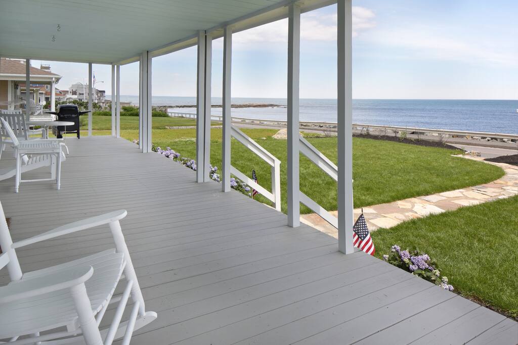 40' Front Deck With Views That Cannot Be Beat - Brant Rock Beach in Background