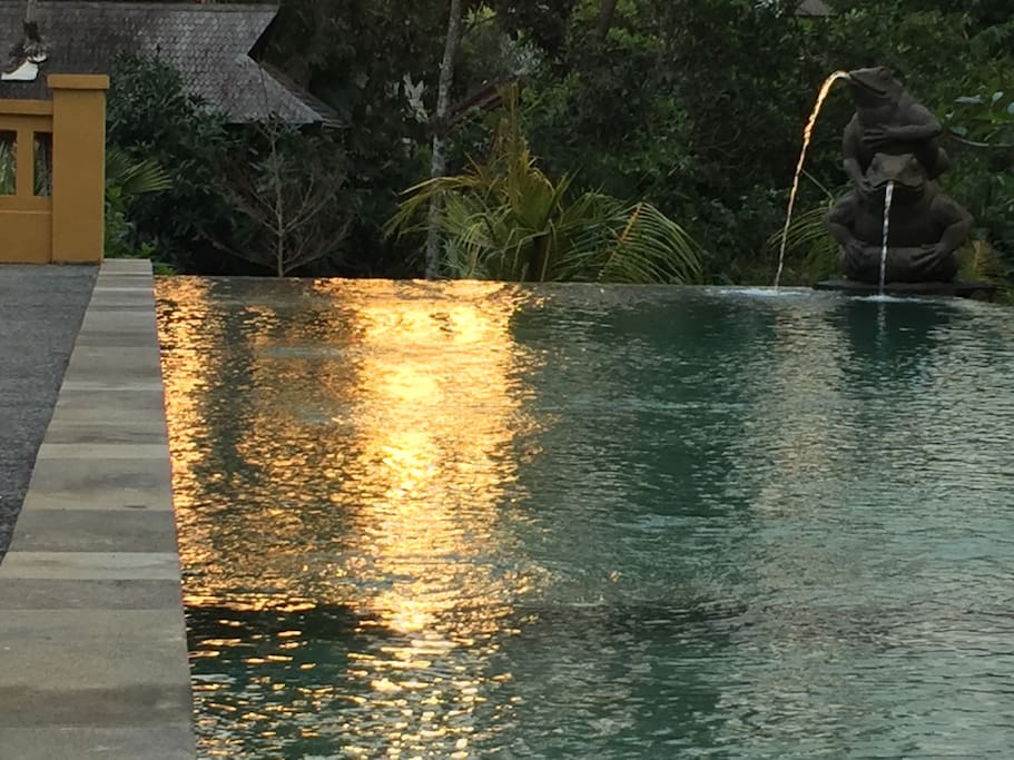 Lap pool on sunset