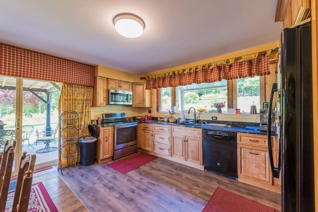 Kitchen is fully stocked and the pantry and fridge has more than just the basic necessities.