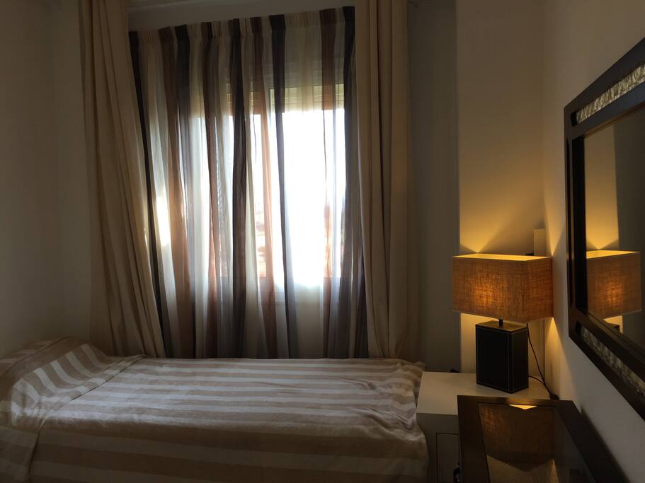 Relax after a long on a high quality bed.