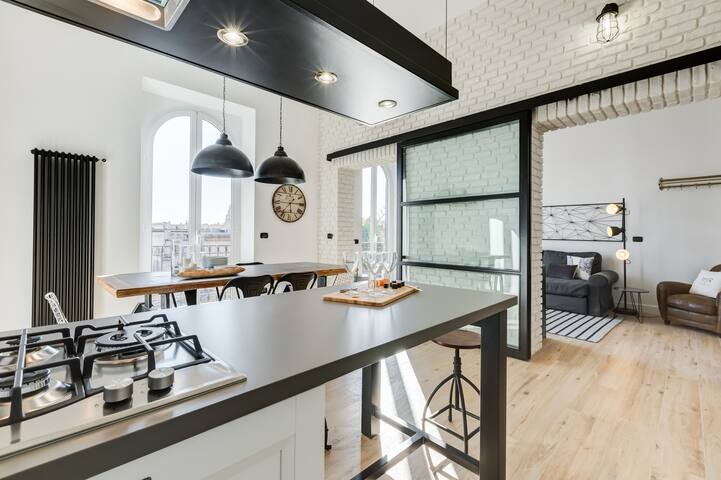 BMGA | Glam Industrial 3-bed apartment @Termini gallery image 4