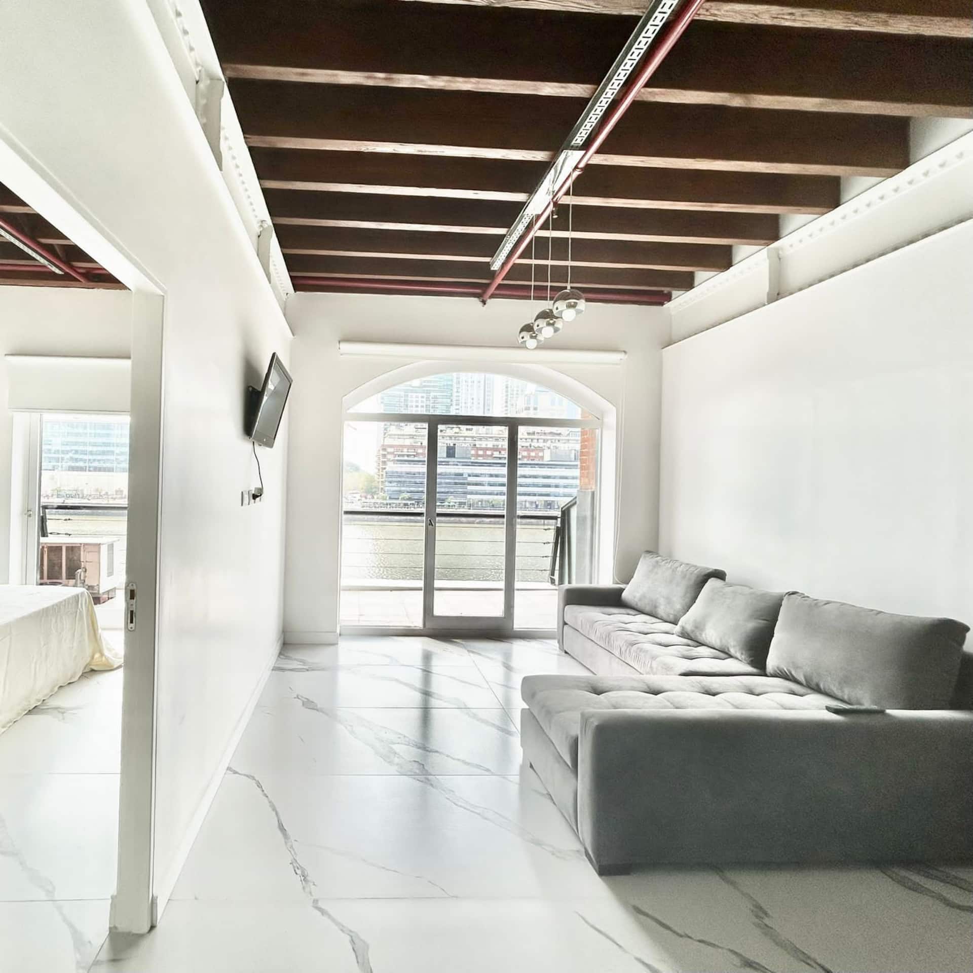Apartamento mobiliado com 2 dormitórios e vista para o rio em Puerto Madero