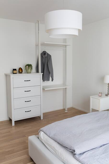 Your bedroom with a lot of space for your clothes