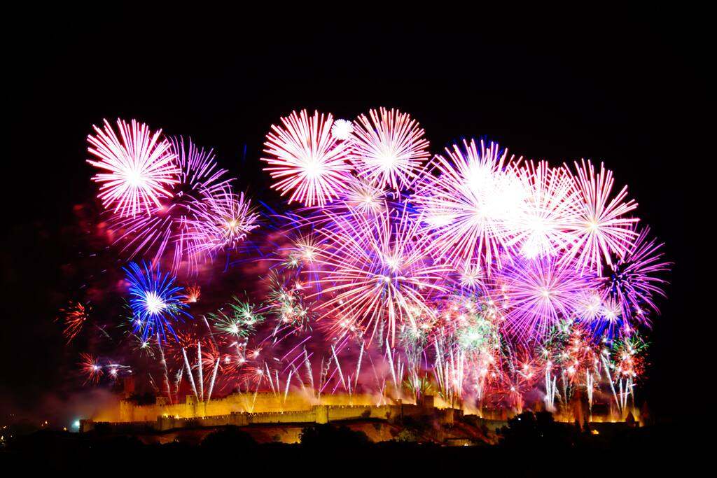 Le feu d'artifice du 14 juillet vu du balcon