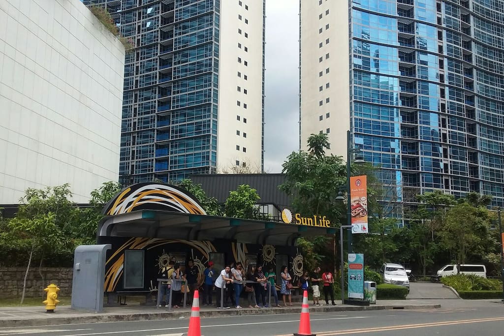 BGC Bus stop just beside the building