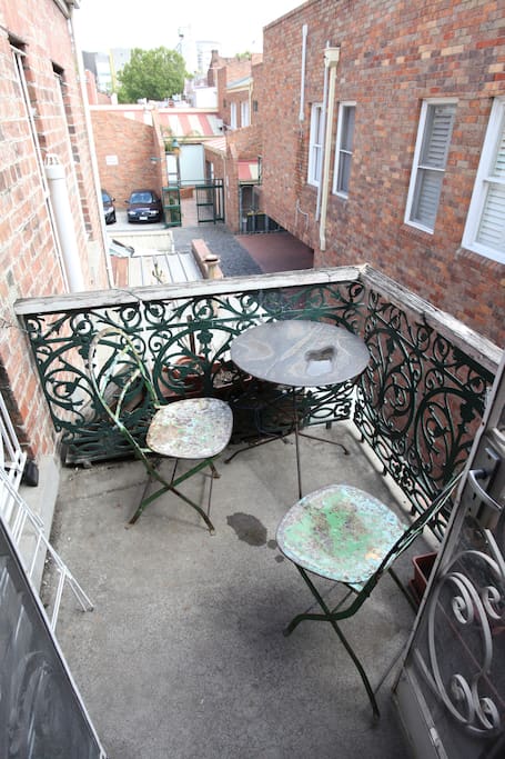 Private balcony off the bedroom.