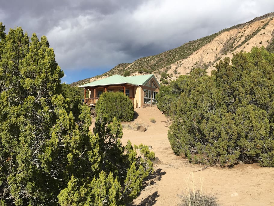 All season comfort with solar-adobe construction.