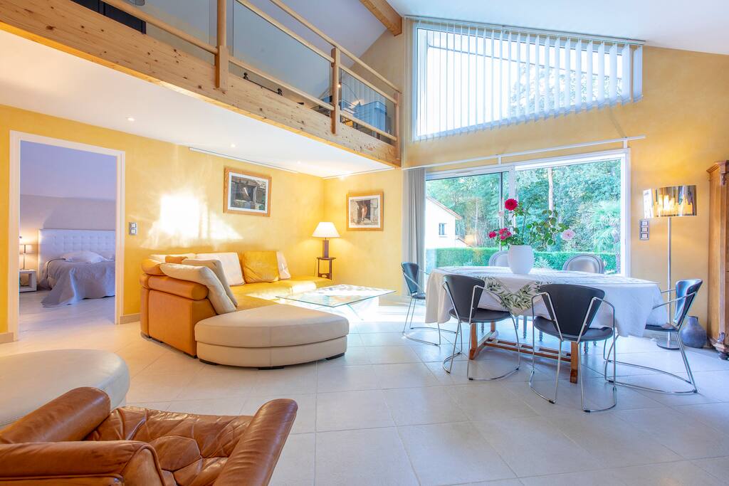 Living room including a dining space