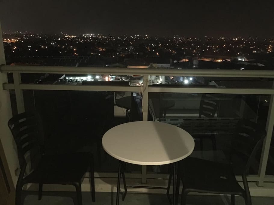 City view at the balcony