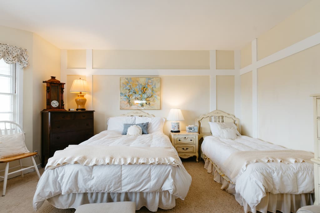 Quilts on every bed.