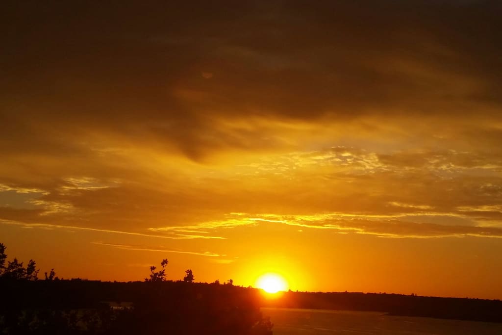 Mesmerizing Sunrise...yoga on the balcony!