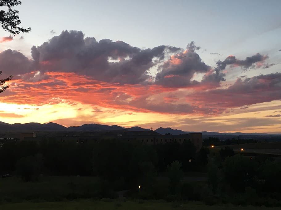 View from the porch, different sunset every night!