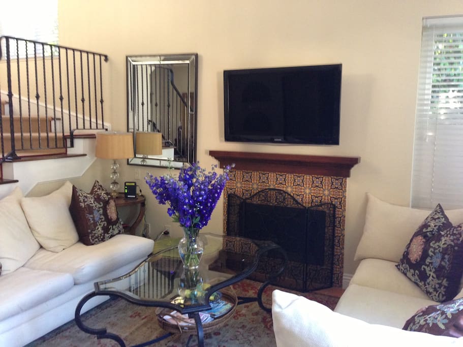 Living room with Direct TV