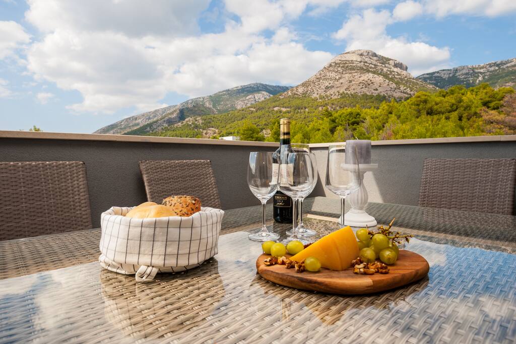 terrace mountain view