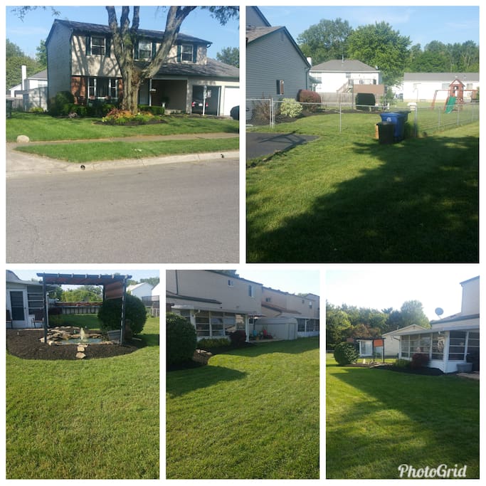 The comforts of home... : ) Fenced in back yard offers plenty of outdoor space for a family to enjoy.