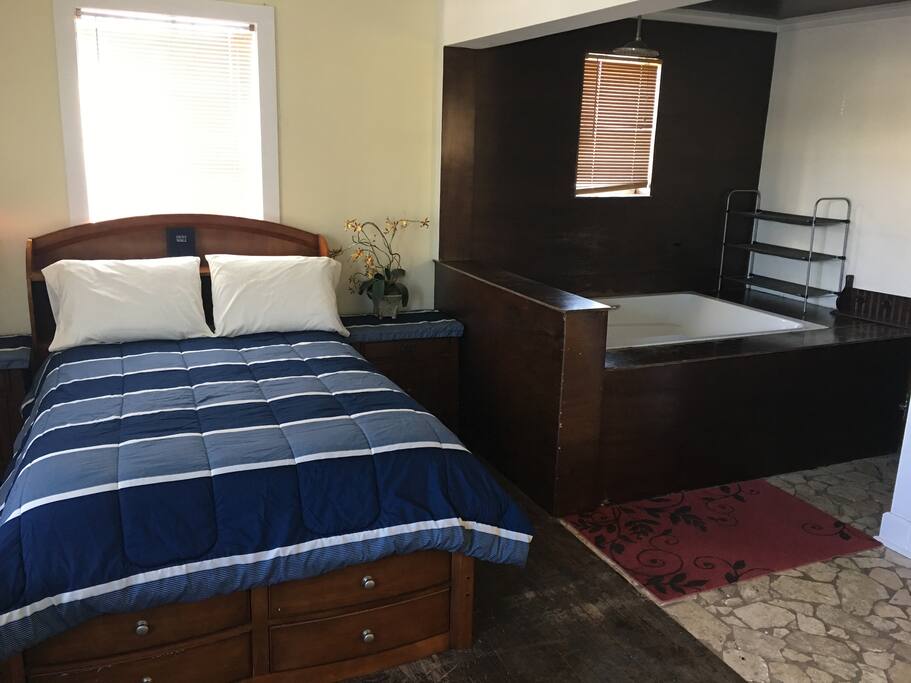 Hot tub included in room