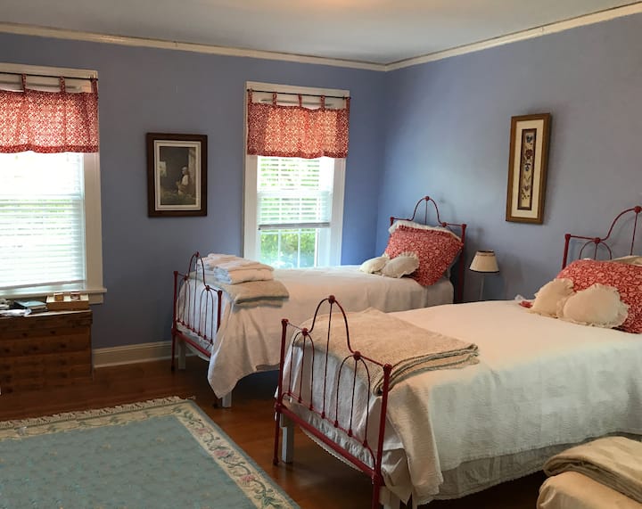 Стаята с 2 отделни легла разполага с 2 изскачащи прозореца, които имат единични матраци в пълен размер