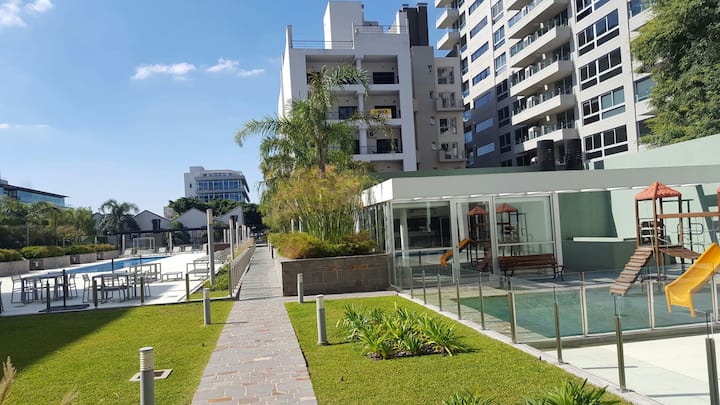 Apartamento de um quarto com vista lateral para o rio em Vicente López