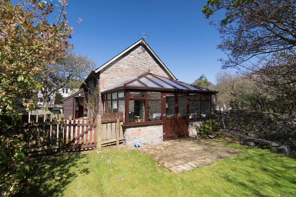View of sunroom from the garden