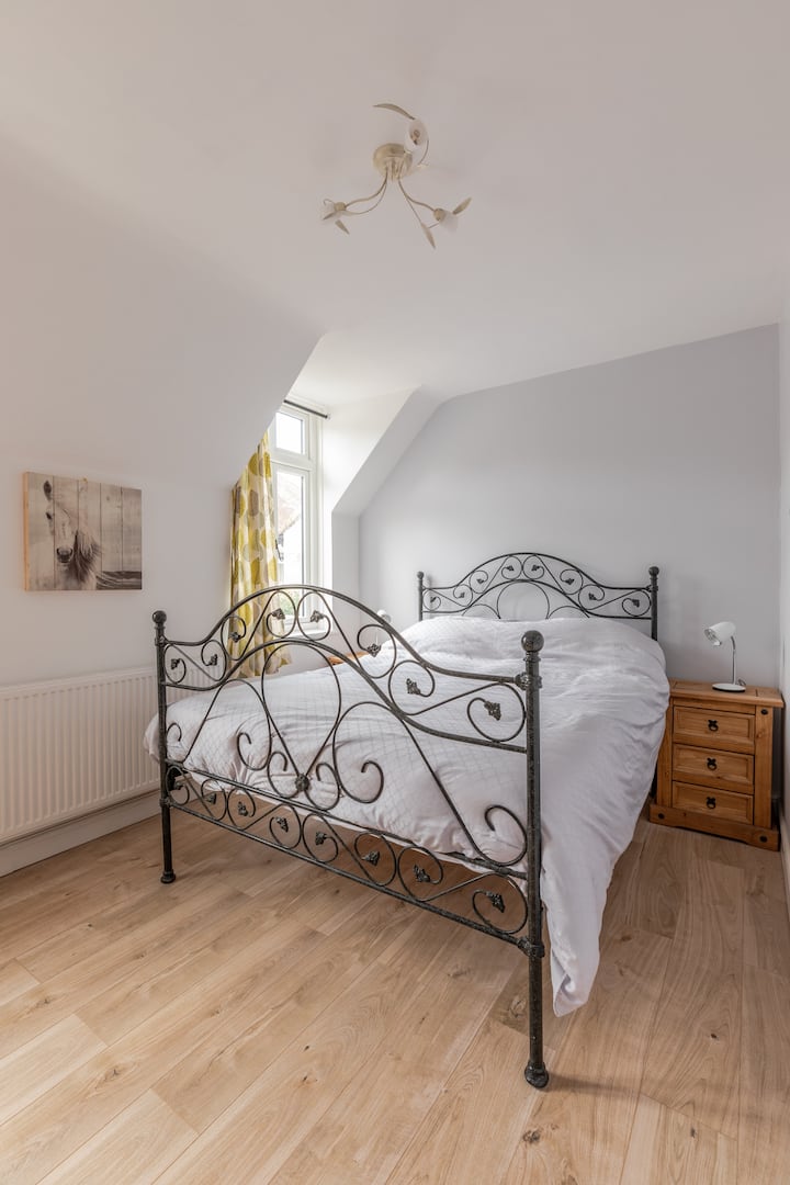 Master bedroom with King sized bed