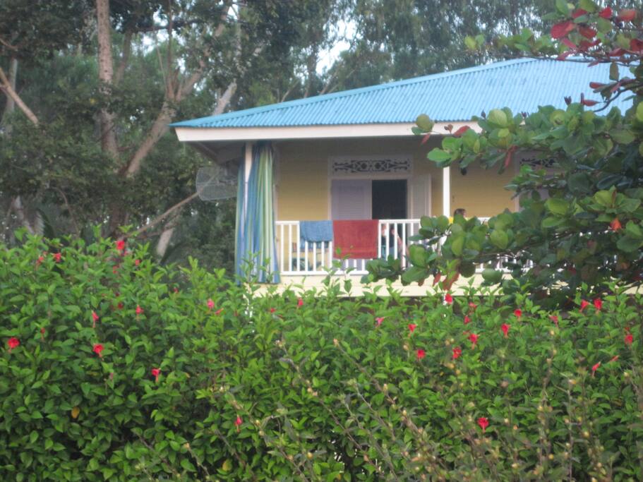 The Jasmine Room with its balcony out front.