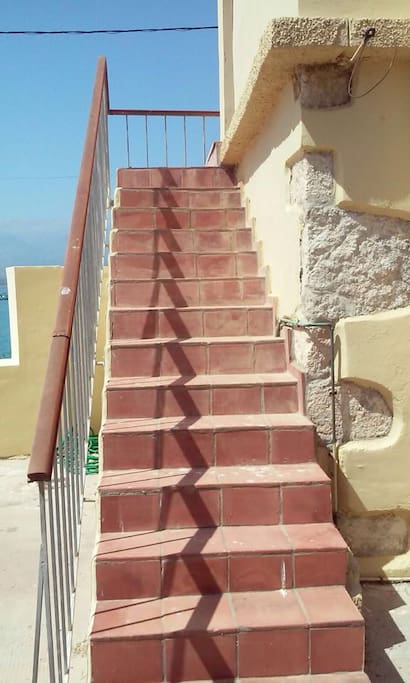 Stairs leading to the master bedroom