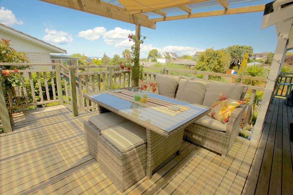 Outside deck area to enjoy all weather