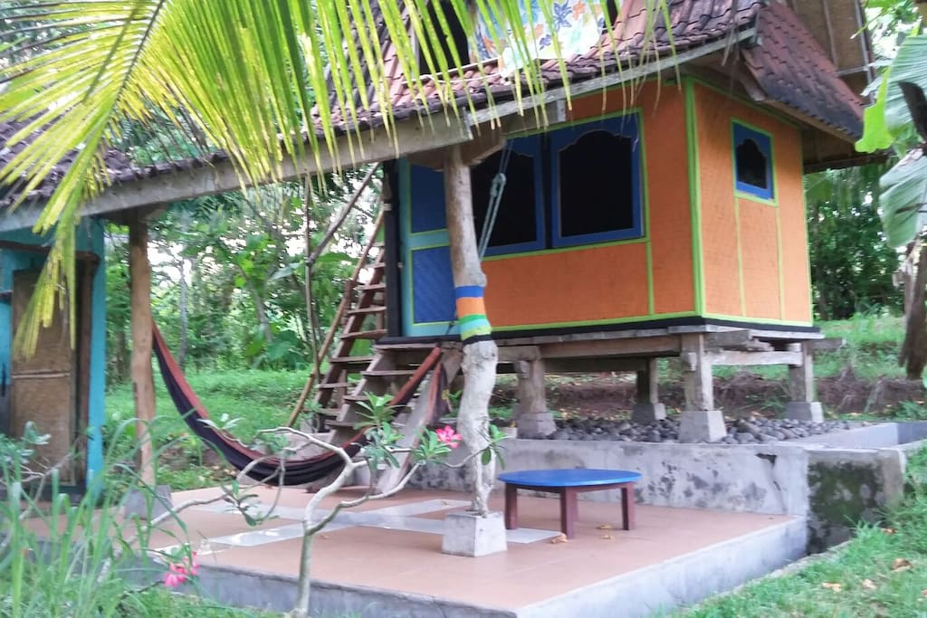 The treehouse in the natural garden