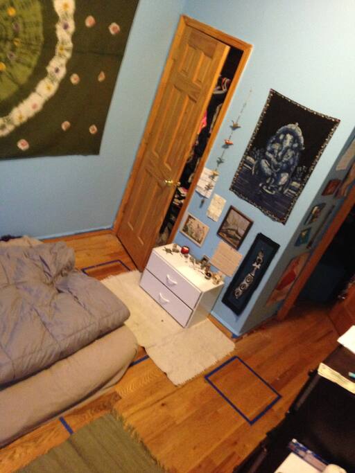 closet and door leading to other room