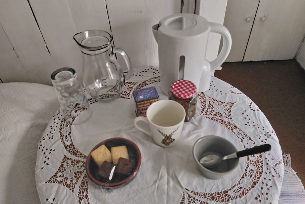 Coffee and tea in the bedroom