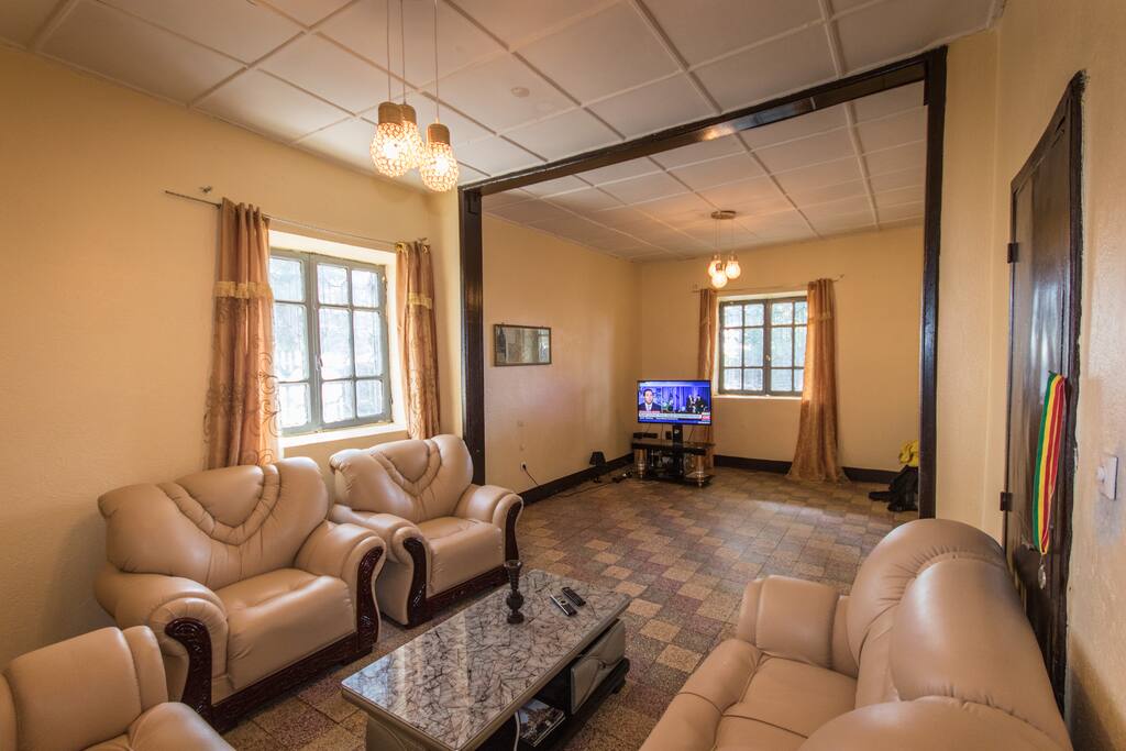 We have an awesome big flat screen TV for your entertainment too