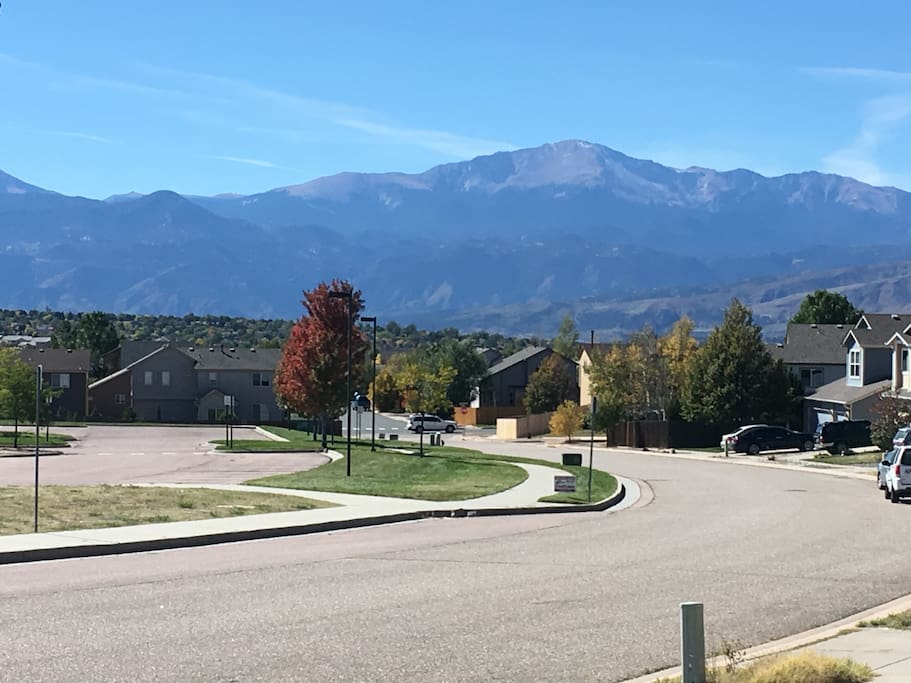 View of the mountains from the driveway
