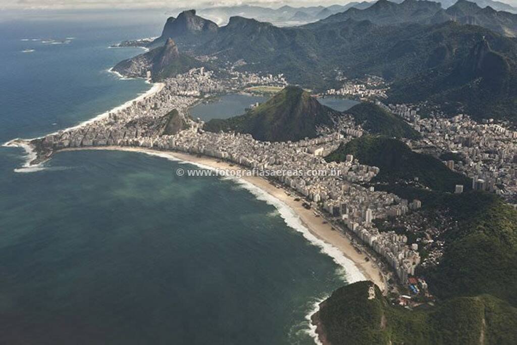 Foto aérea de Copacabana...