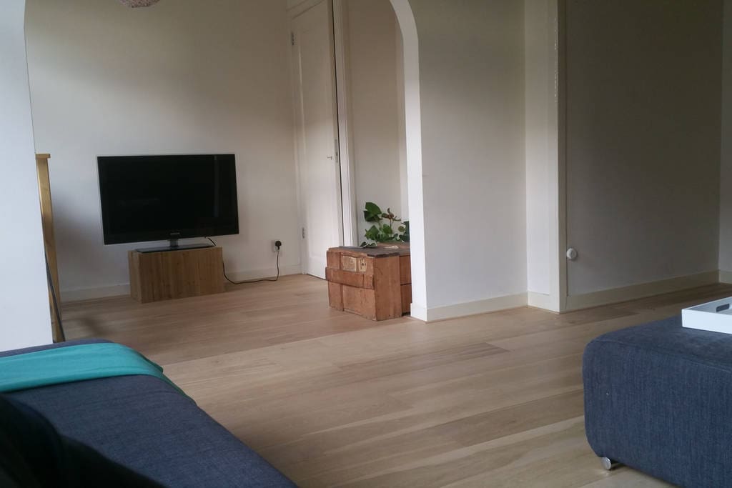 light and spacious living room with sunny balcony