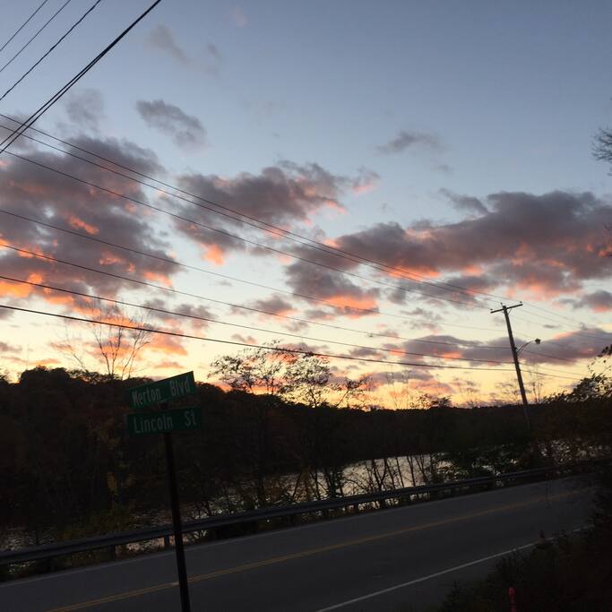 Sunset over the Androscoggin.