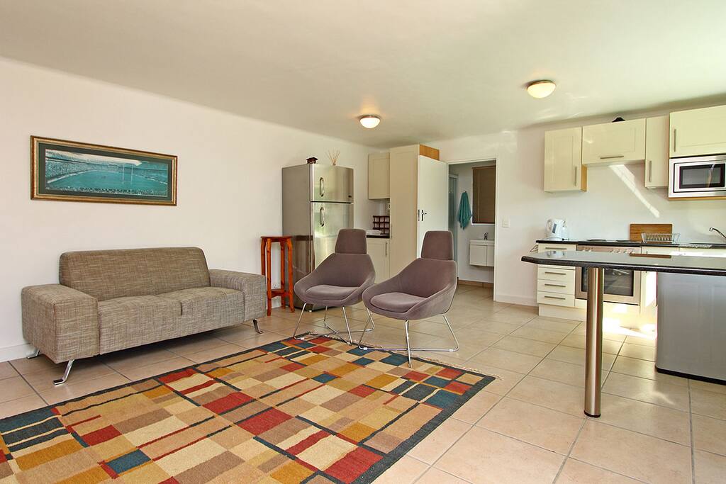 Lounge, dining, kitchen