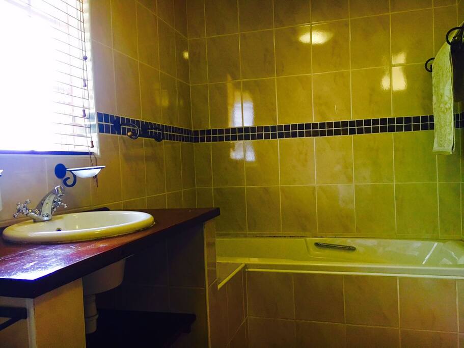 Bathroom with bath.