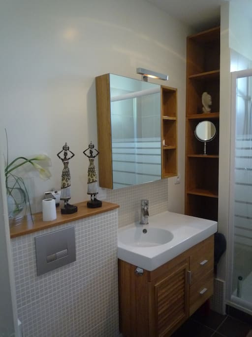Salle d'eau privative au RDC