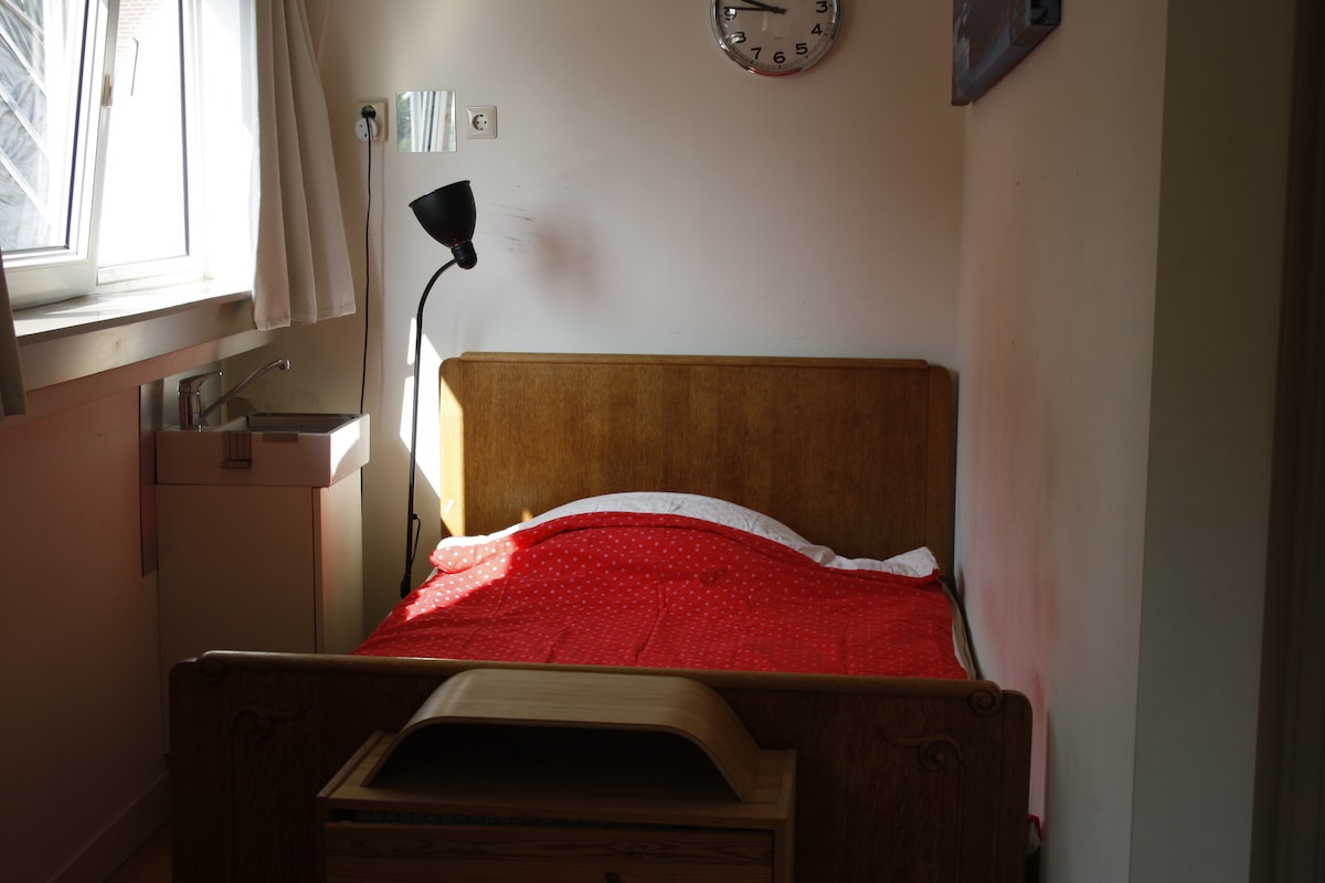 ძალიან კარგი საწოლი, სამუშაო ადგილი ოთახში, იდეალურია ერთი საძინებლისთვის