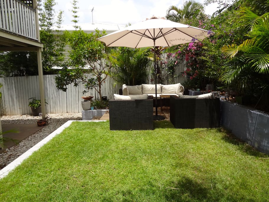 Garden lounge area