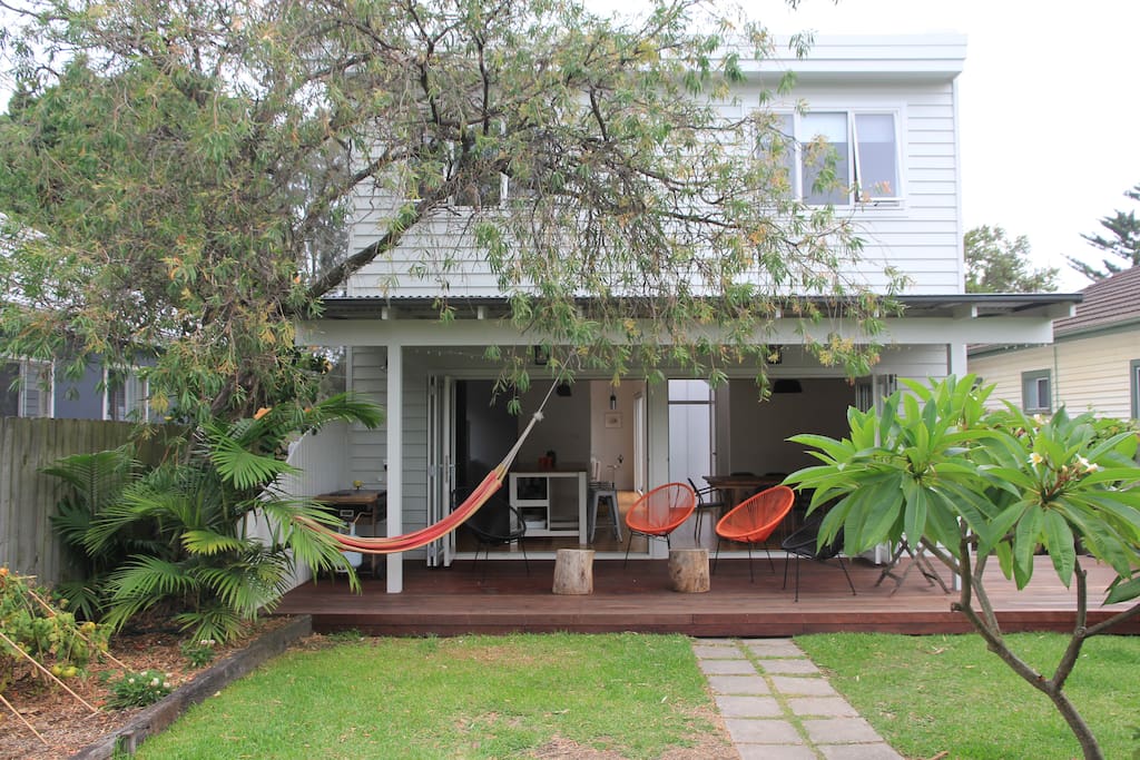 Backyard and deck