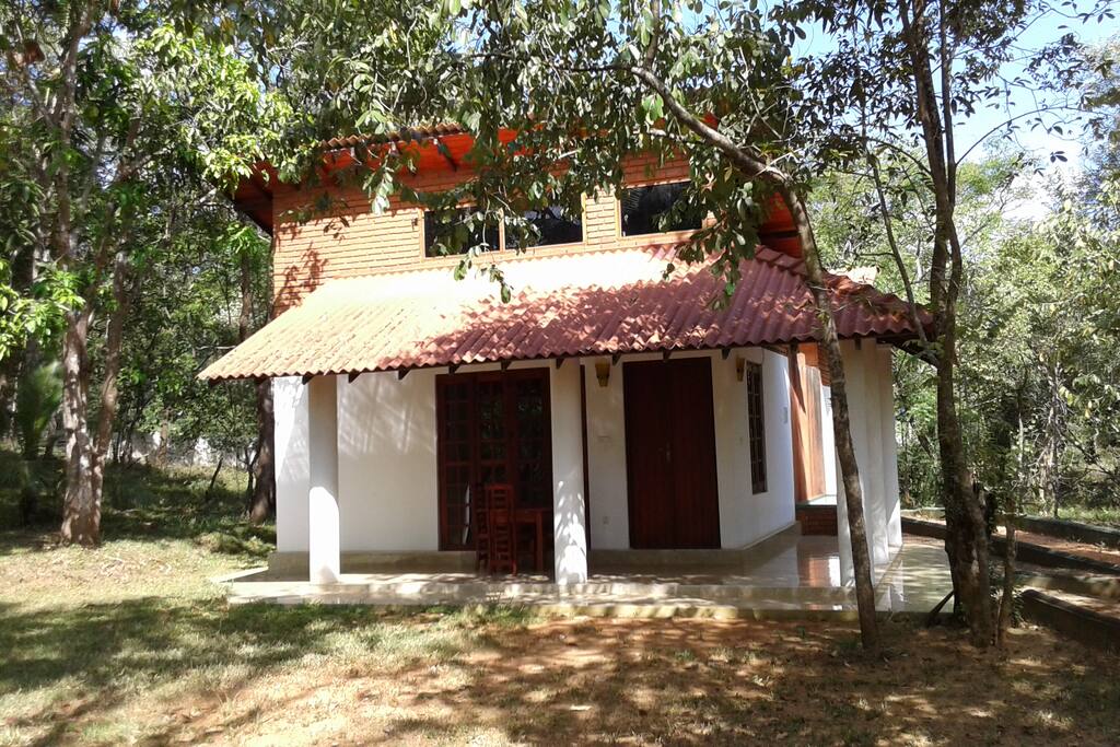 the front of the villa