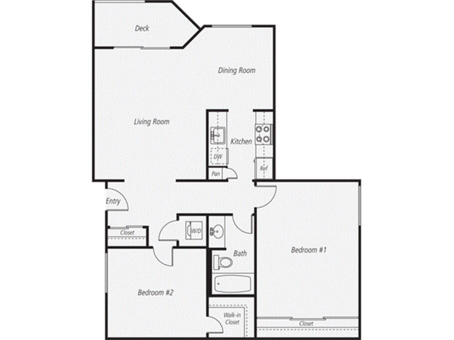 Floorplan. Entire apartment available except for guest room closet where our stuff will be stored.